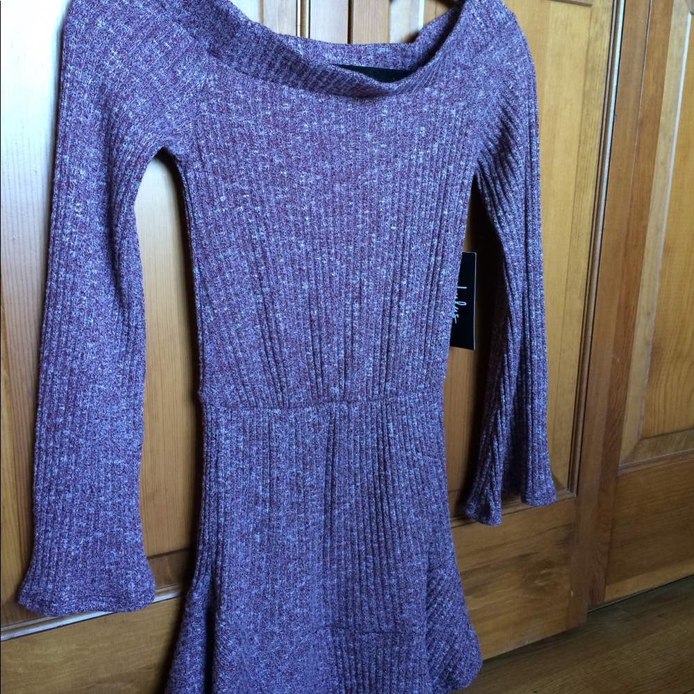 BNWT Lulus purple sweater dress